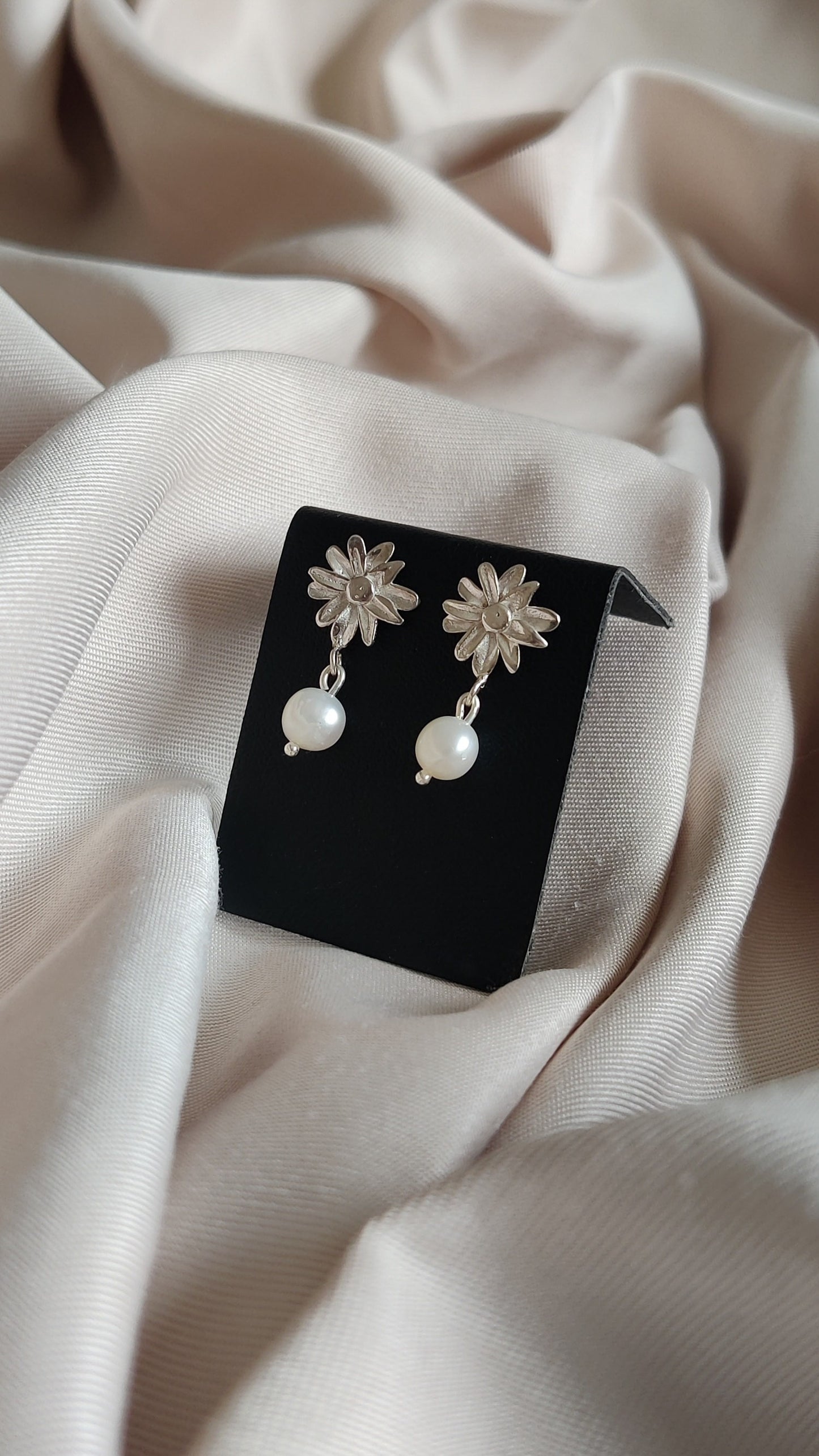 Boucles d’oreilles en argent 925 et perles d’eau douce