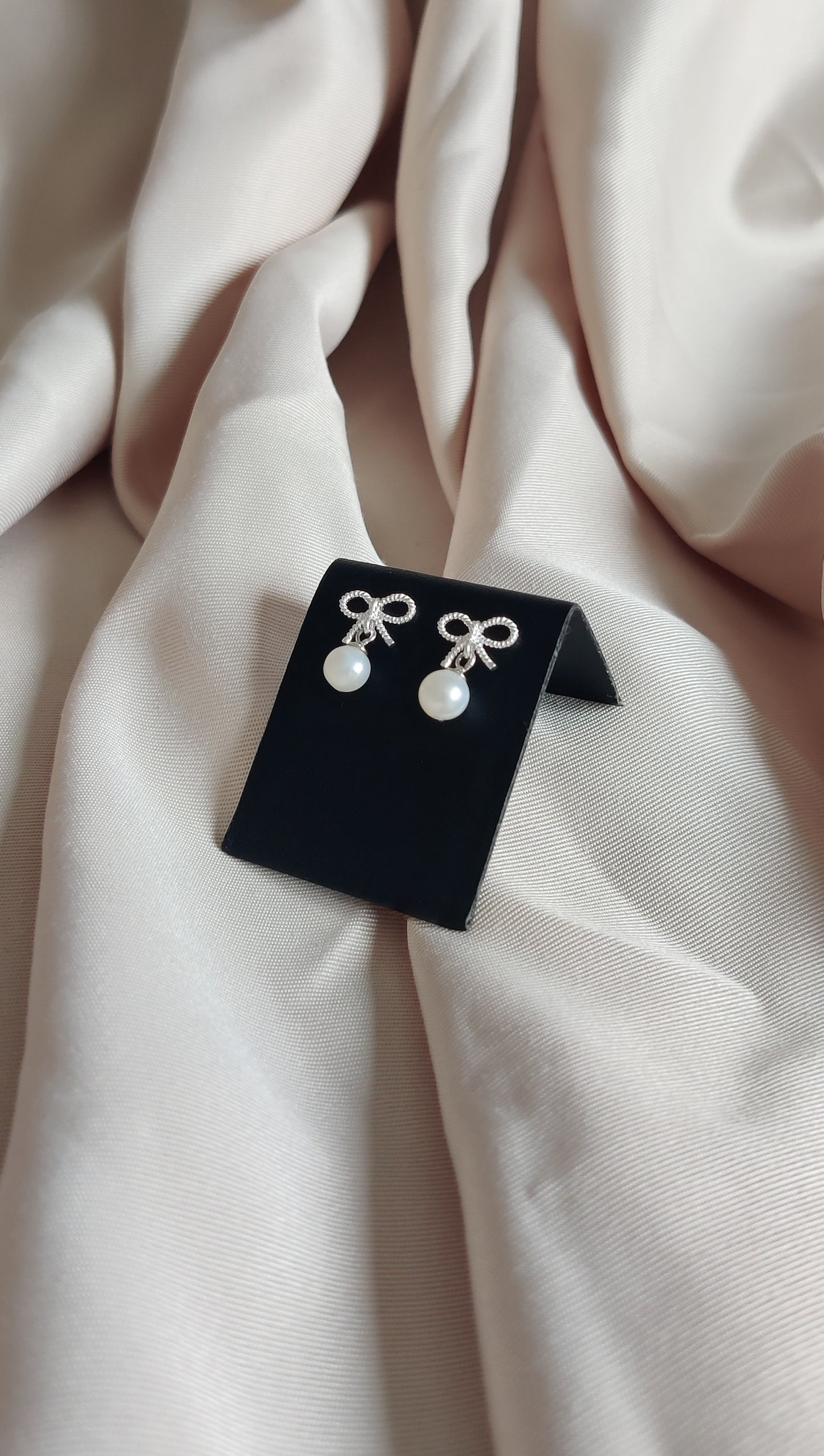 Boucles d'oreilles en argent et perles d’eau douce