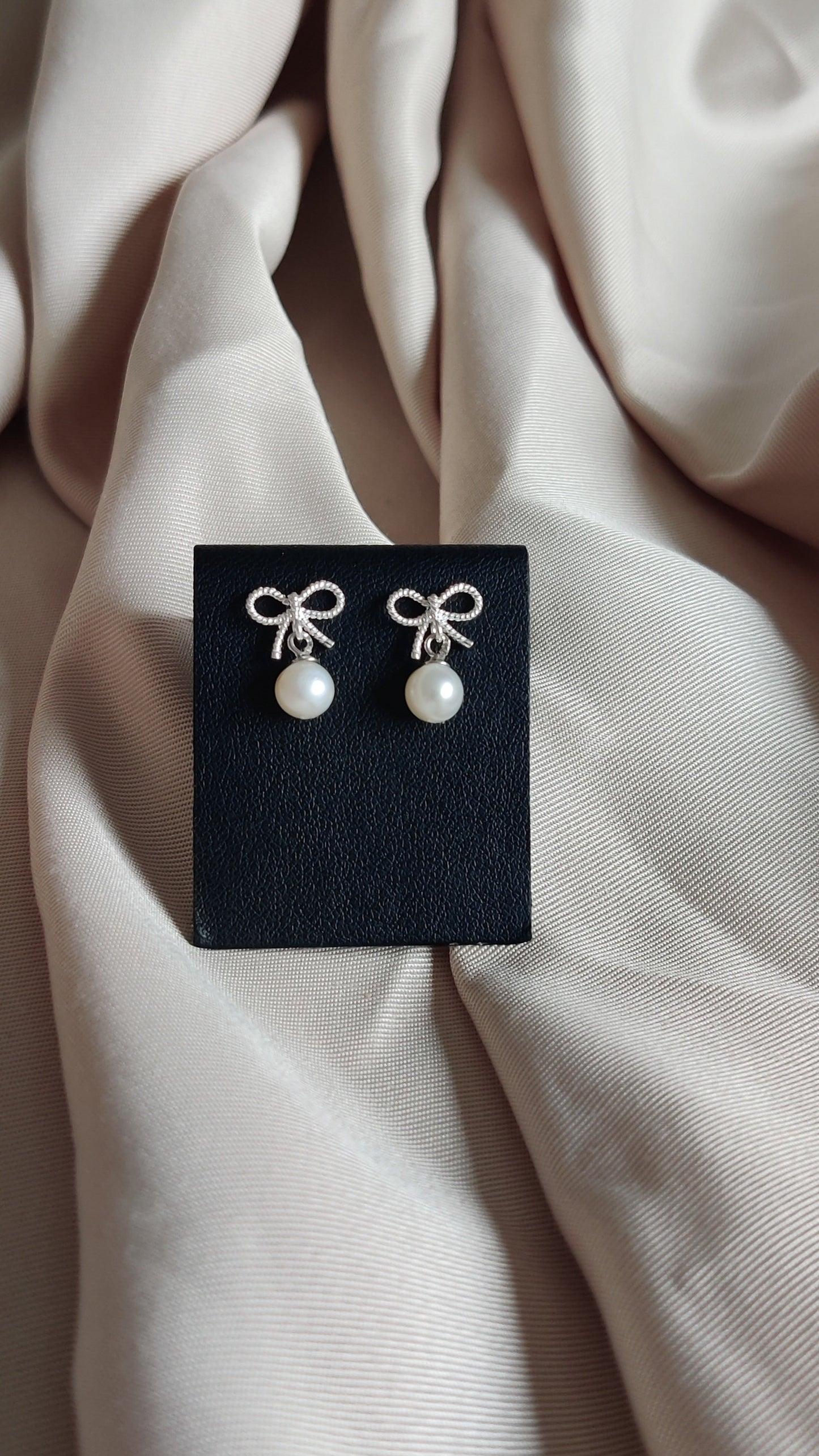 Boucles d'oreilles en argent et perles d’eau douce