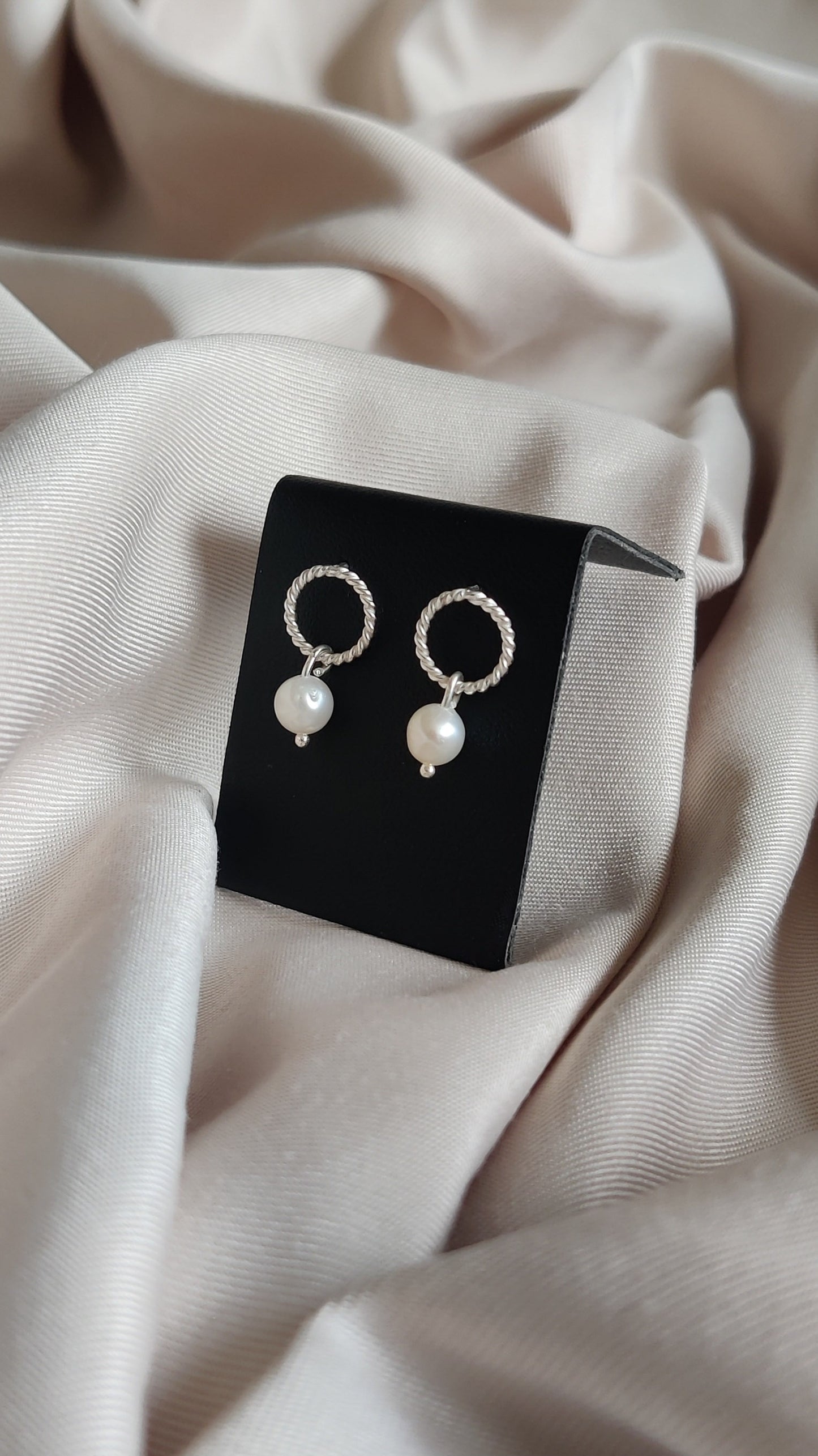 Boucles d’oreilles en argent 925 et perles d’eau douce