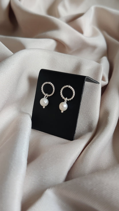 Boucles d’oreilles en argent 925 et perles d’eau douce